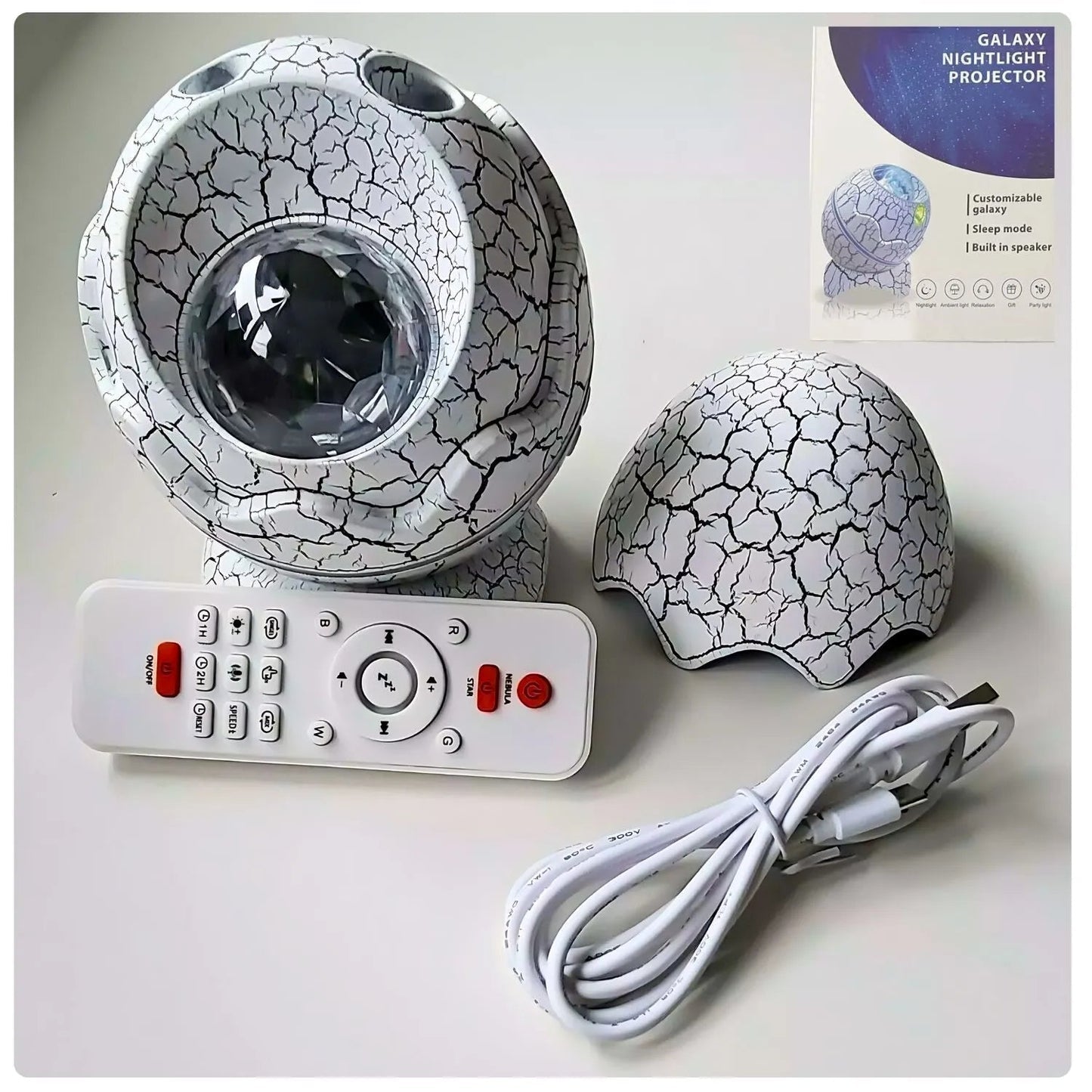 Dino Egg - Proyector Parlante Led huevo de dinosaurio 🦖