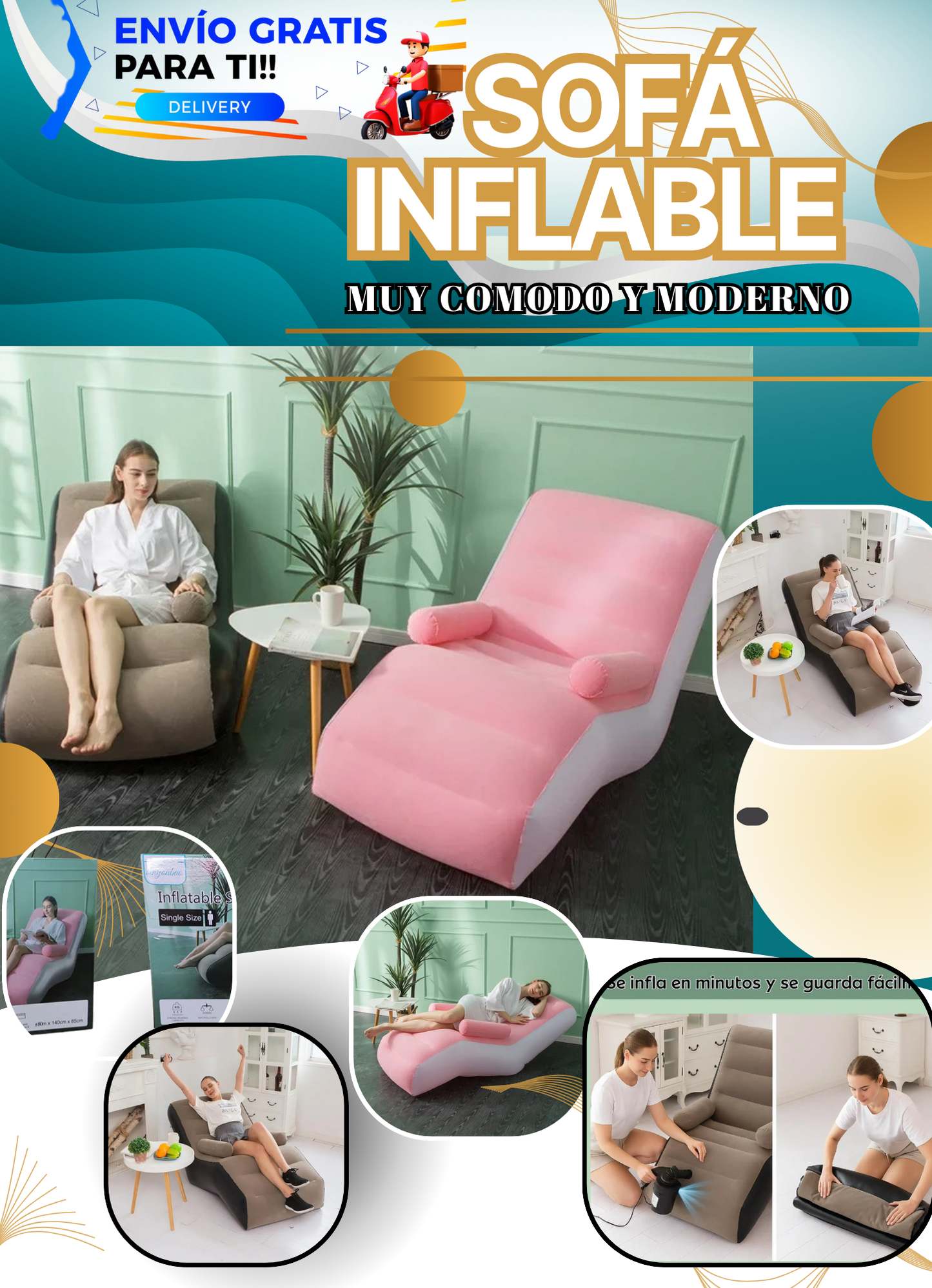 SOFÁ INFLABLE ERGONÓMICO