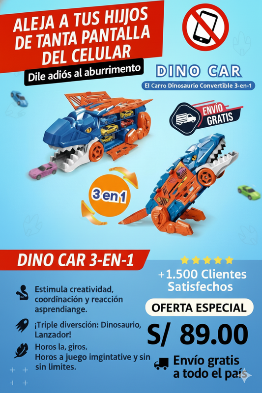✅ DINO CAR 3 EN 1 ✅