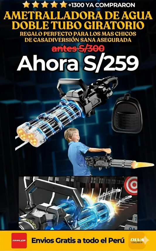Ametralladora de agua doble cañon